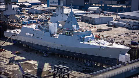The first multi-purpose corvette built at Rauma shipyard has been launched