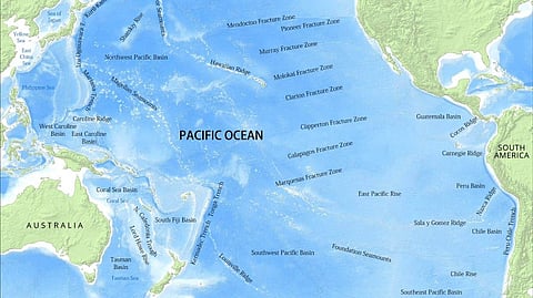 Pacific Ocean map