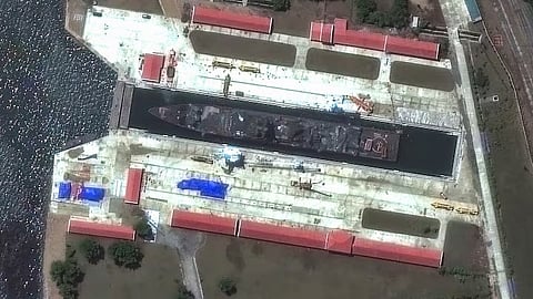 Choe Hyon was moved to the graving dock at Rajin
