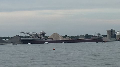 Dredging works at Grand Haven, Michigan