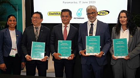 Staatsolie and PETRONAS sign production sharing contract for Block 66