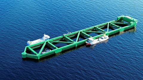 An example of an offshore aquaculture farm, Havfarm 1