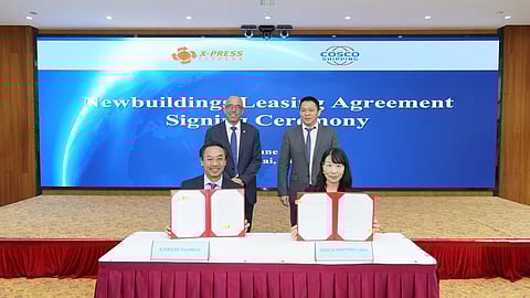 Signing of agreement between X-Press Feeders and COSCO