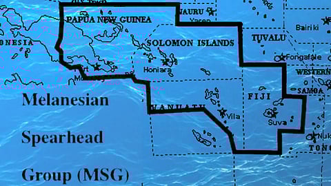 Map showing member-nations of the Melanesian Spearhead Group