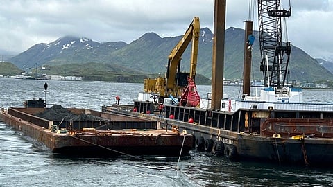 Dredging operations at the Unalaska-Dutch Harbor Channels Project