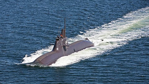 German Navy Type 212A submarine U-34 underway