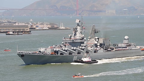 Varyag, a Russian missile cruiser