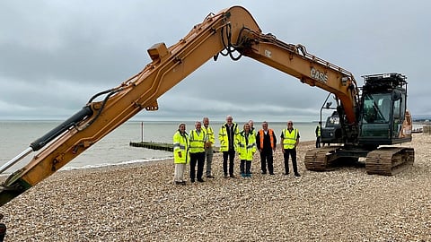 Launching of the Pevensey Bay coastal defence project