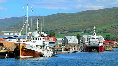 A fishing port somewhere in Iceland