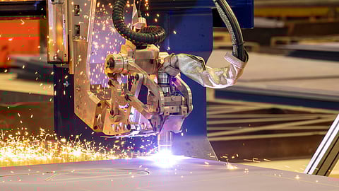 Cutting of the first steel for Island Offshore's first offshore energy construction vessel, July 1, 2025