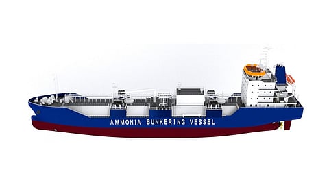 Concept render of Itochu's ammonia bunkering vessel