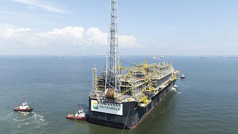 FPSO P-78 sailing to Buzios field in Brazil