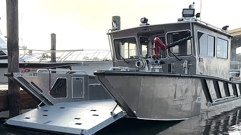 The Fort Walton Beach Fire Department's new 32-foot fireboat