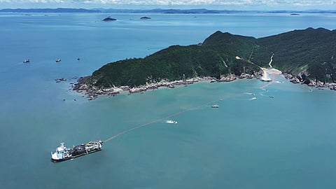 Palos in the waters off South Korea's Jeollanam-do province