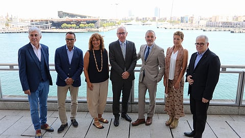 Representatives of the Port of Barcelona and the Barcelona City Council following the signing of the agreement, July 17, 2025