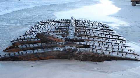 A portion of the wreck