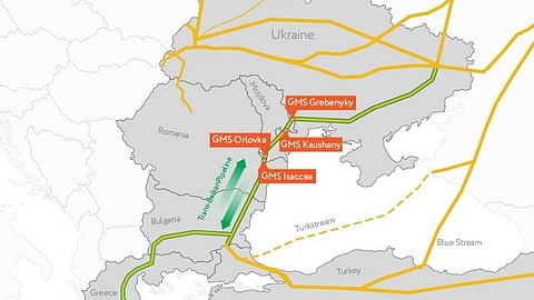 Map of Transbalkan pipeline