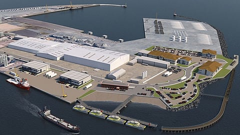 Artist's impression of the expanded south terminal at the Port of Great Yarmouth
