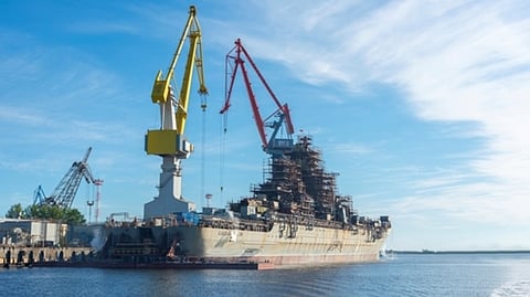 The Russian Navy Kirov-class nuclear-powered cruiser Admiral Nakhimov (photo date unknown)