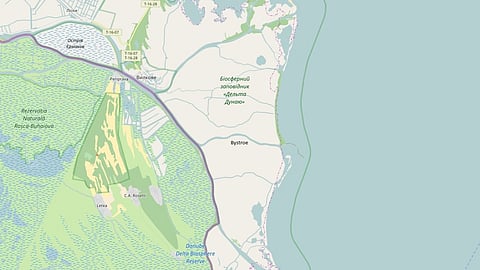 Representative map of Bystre Canal