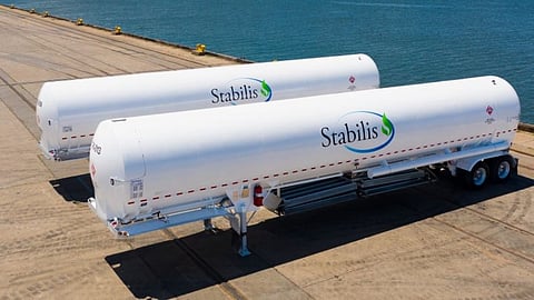 LNG tank trailers allotted for ship bunkering at Port Isabel, Texas