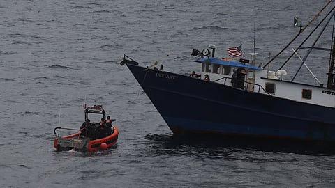 US Coast Guard crews assist disabled fishing vessel off Oregon coast