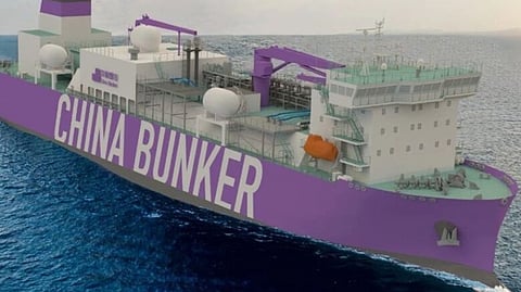 Rendering of the LNG bunkering vessel