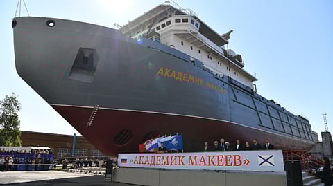 Launch of the ammunition transport ship Akademik Makeev, August 14, 2025