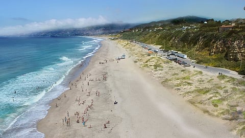 Artistic rendering of a beach after nourishment and dune enhancement