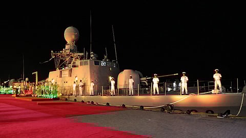 Commissioning ceremony of the fast attack craft CGS Dharumavantha in Male Port, August 15, 2025