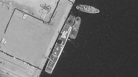 CG3104 under repair at Yulin naval base