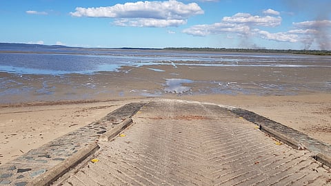 The existing boat ramp at Poona