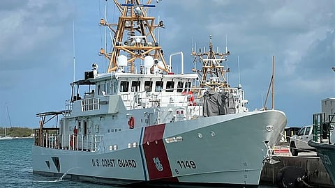 The US Coast Guard fast response cutter USCGC Douglas Denman
