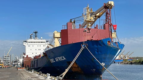 BBC Africa at Manchester Terminal, Houston, Texas, after the collision.
