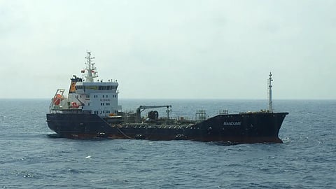 The tanker Mandume (later renamed Endo Ponente) off the coast of Angola, May 26, 2015