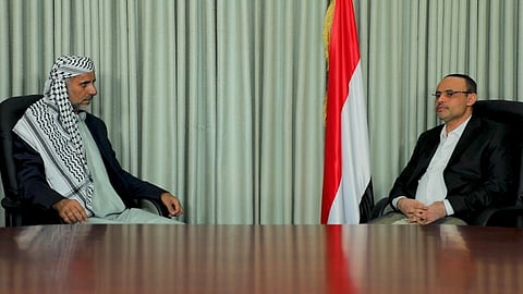 Houthi terrorist "president" Al-Mashat meets with Mohammed Miftah and appoints him prime minister following the death of his predecessor