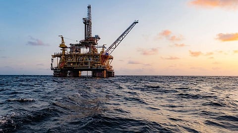 Offshore platform at Moho oil field, Republic of Congo