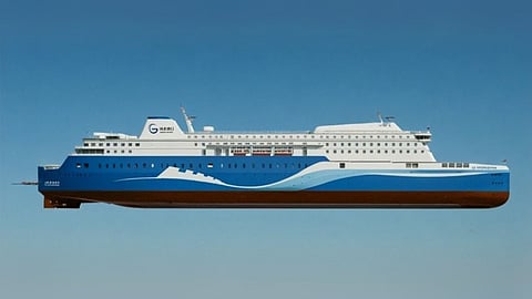 Concept render of new China-South Korea Ro-Pax ferry