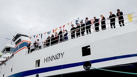 Hinnøy during her christening ceremony