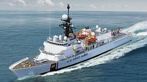 Rendering of a US Coast Guard Heritage-class offshore patrol cutter