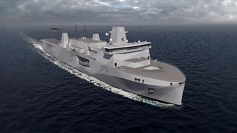 Rendering of BMT's multi-role strike ship concept