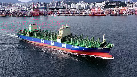A container ship of the same class built by HJ Heavy Industries
