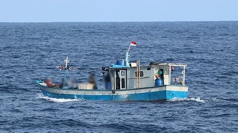 One of the intercepted fishing vessels