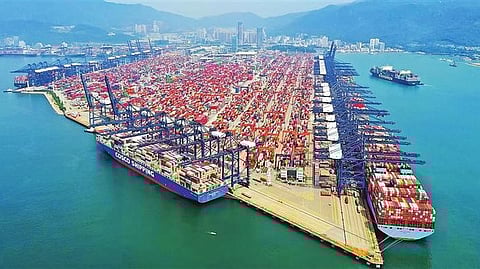 Yantian Container Terminal in Shenzhen, China