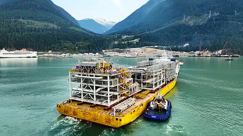 Arrival of new LNG modules at Woodfibre LNG facility