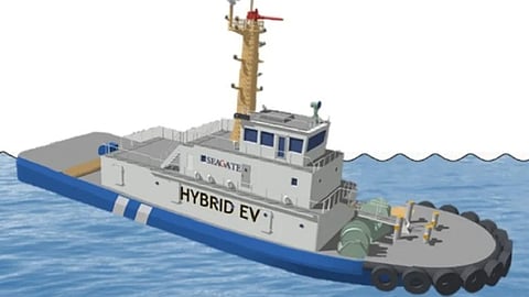 Concept render of Seagate Corporation's new electric tug