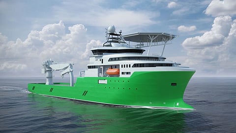 Rendering of the offshore construction vessel