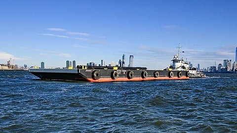 Michael Turner in New York Harbor