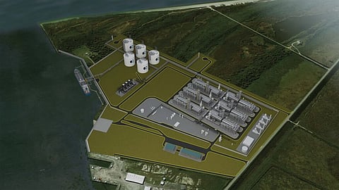 Render of Commonwealth LNG export terminal in Louisiana