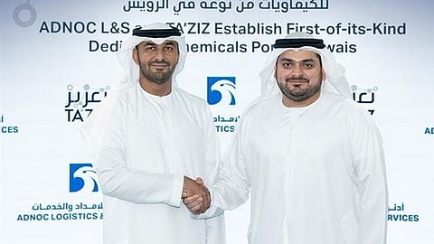 Signing of agreement between ADNOC L&S and TAZIZ for new chemicals port in Ruwais